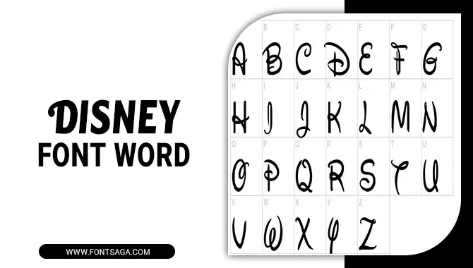 Disney Font Word