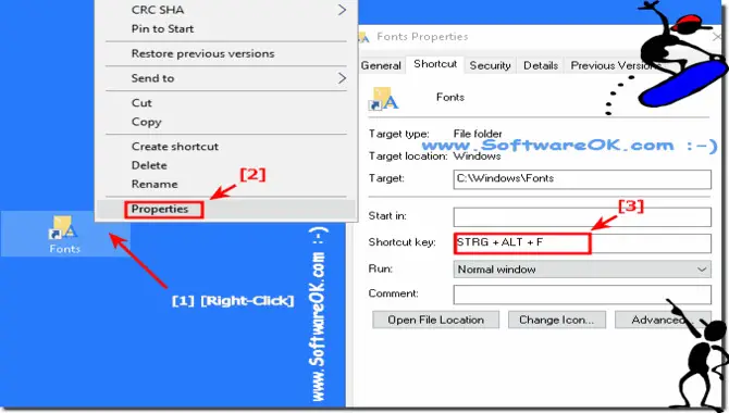change font folder windows 10