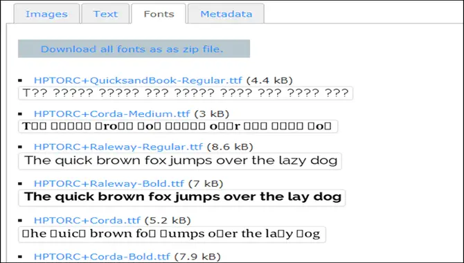 Extract The Font File