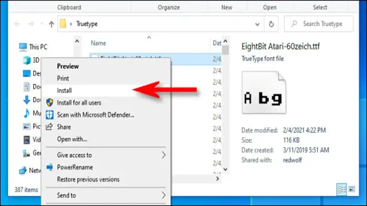 Extract The Font Files