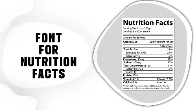 Font For Nutrition Facts