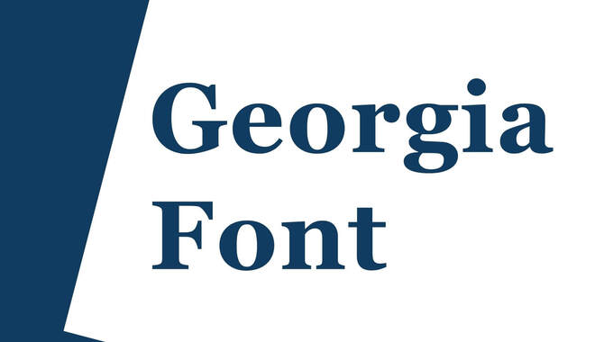 Georgia - A Classic Font For Kindle Books