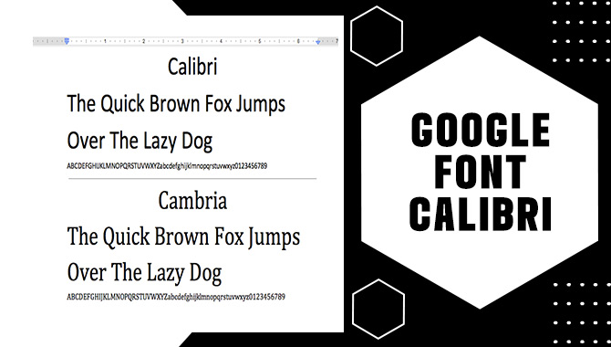 Google Font Calibri