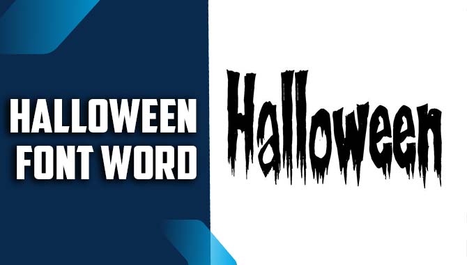 Halloween Font Word