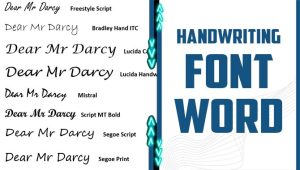 Handwriting Font Word: A Guide To Stylish Typography