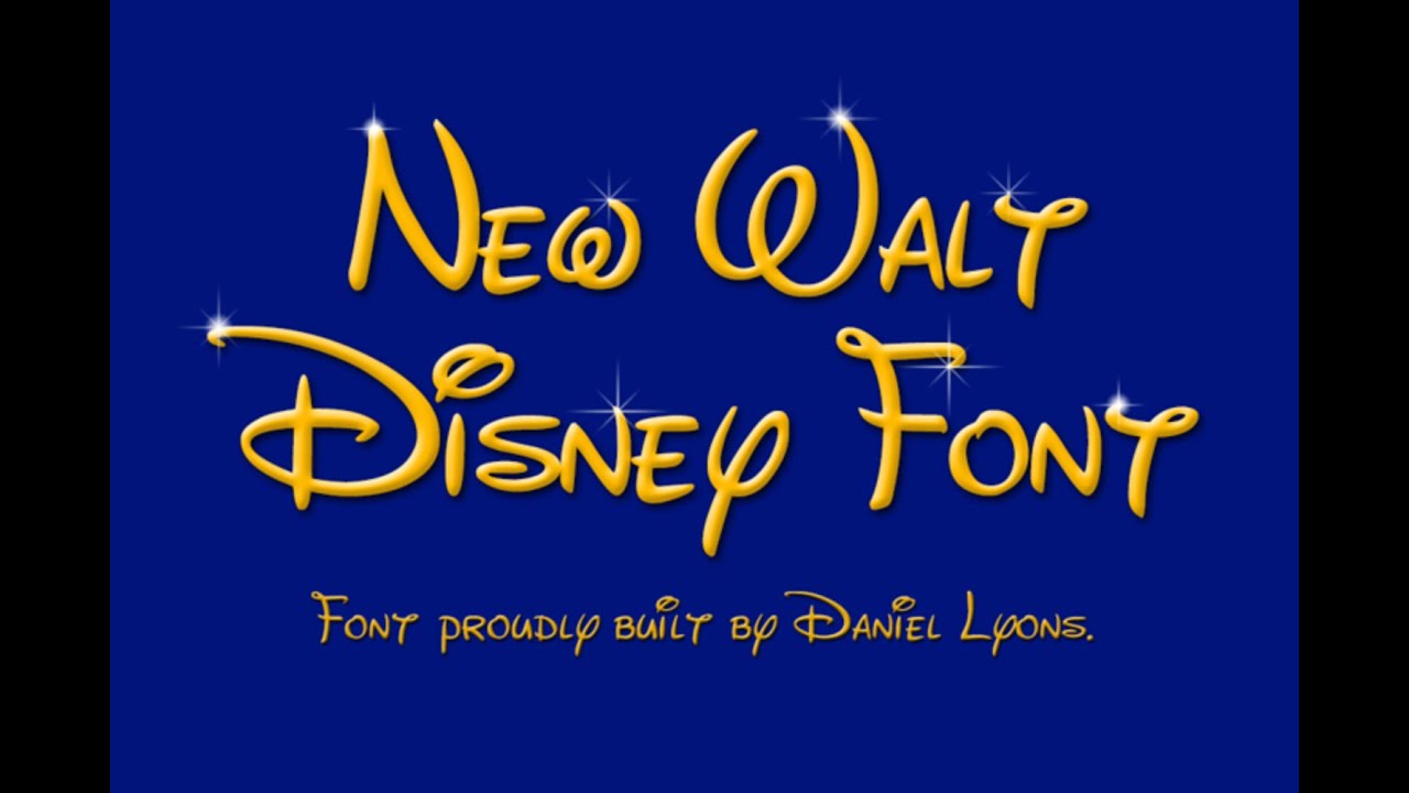 History of Disney Font