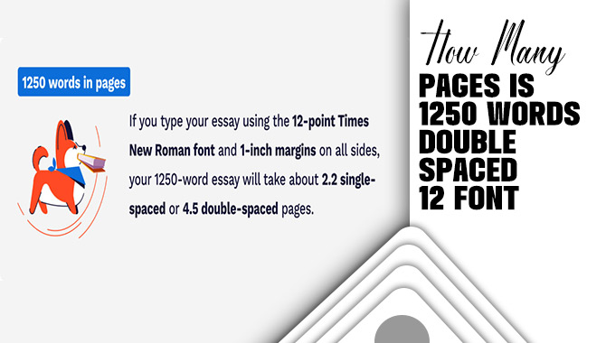 How Many Pages Is 1250 Words Double Spaced 12 Font