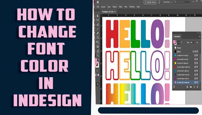 How To Change Font Color In Indesign