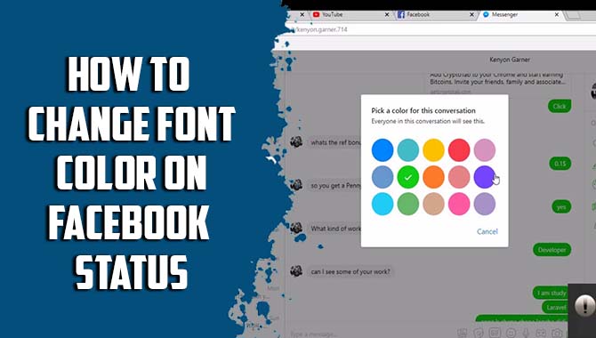 How To Change Font Color On Facebook Status