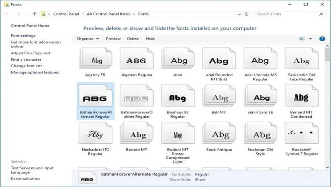 How To Install Font Folder Windows 10