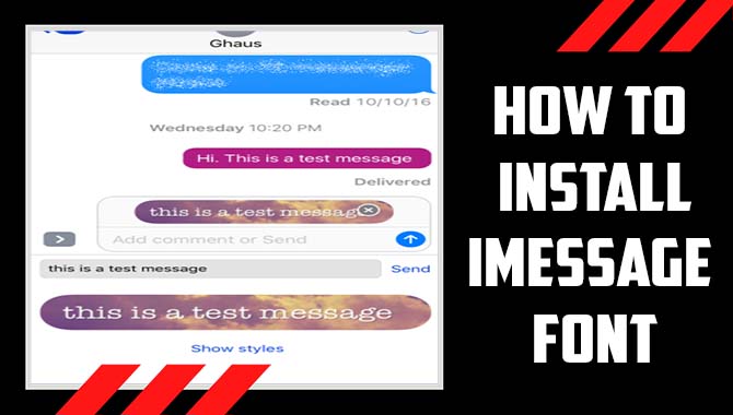 How To Install iMessage Font