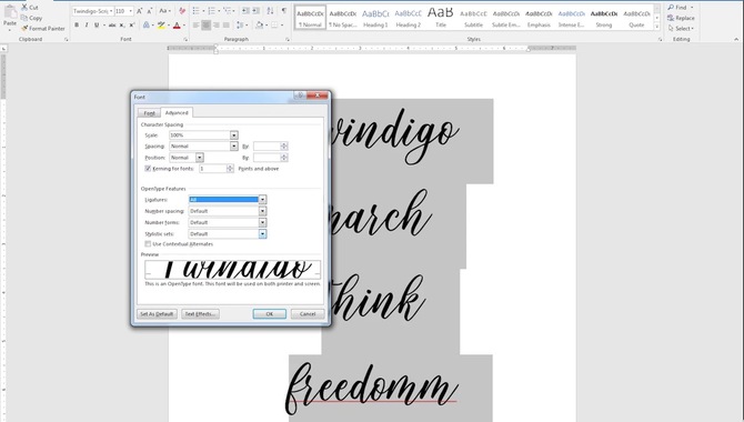 How To Use Different Types Of Cursive Fonts In Word