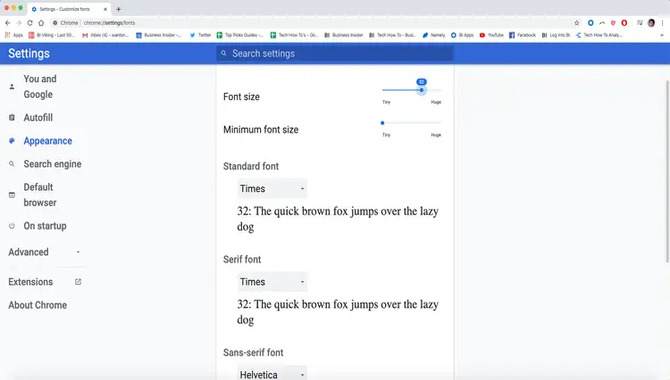 How To Use The Chrome Default Font