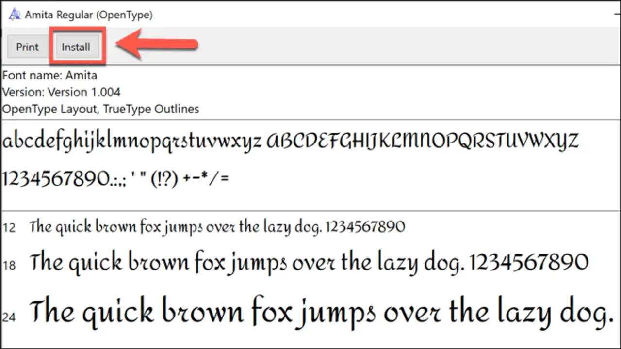 Install The Font On Windows