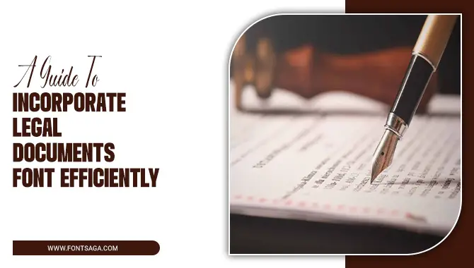 A Guide To Incorporate Legal Documents Font Efficiently