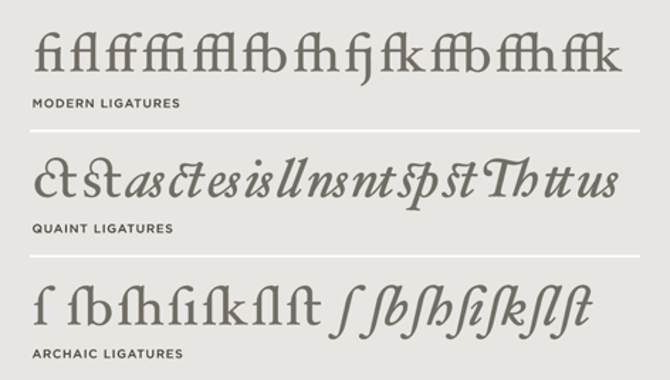 Ligatures And Variations