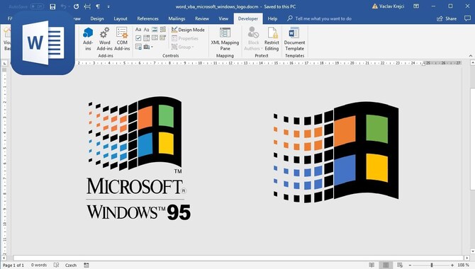 Microsoft Windows 95 Font Logo