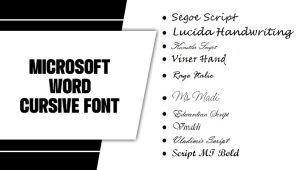 Microsoft Word Cursive Font - Amazing 6 Fonts