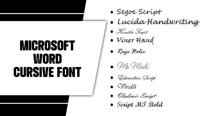 Microsoft Word Cursive Font