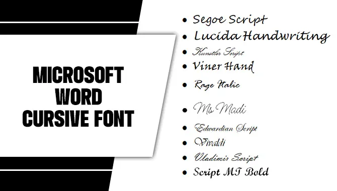 Microsoft Word Cursive Font