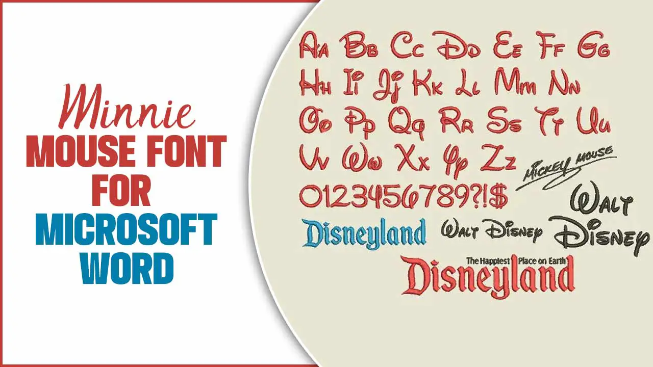 Minnie Mouse Font For Microsoft Word