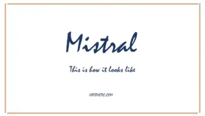 Mistral - A Flowing Handwriting Font In Word