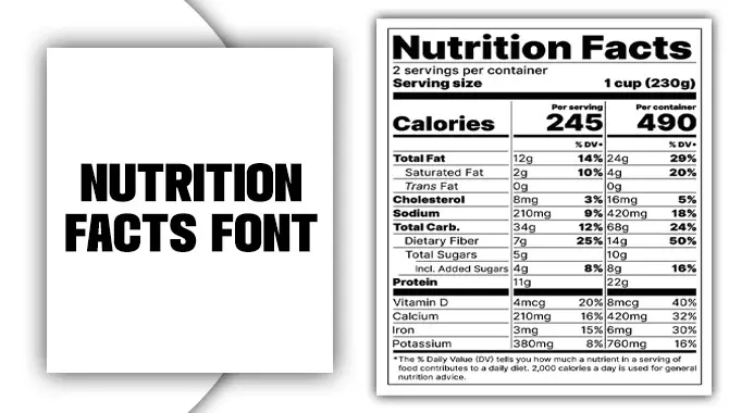 Nutrition Facts Font