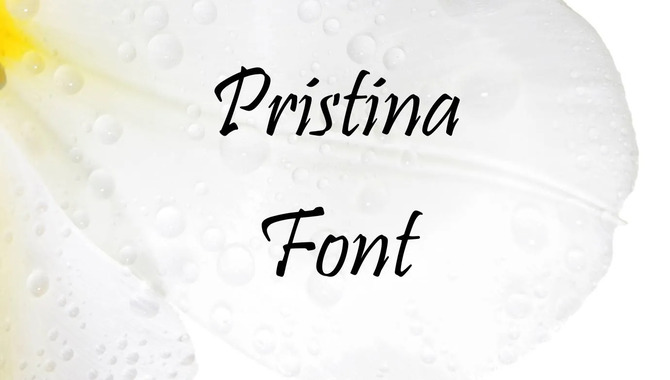 Pristina - An Elegant Handwriting Font In Word