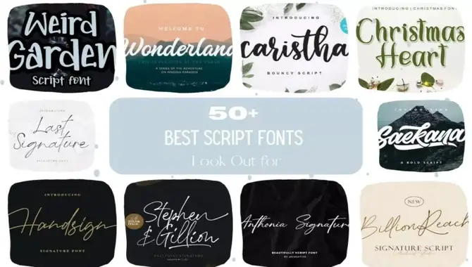 Recommended Script Font Used For Different Purposes
