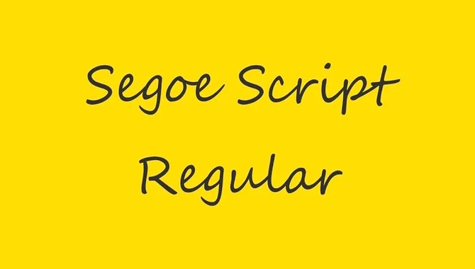 SEGOE SCRIPT