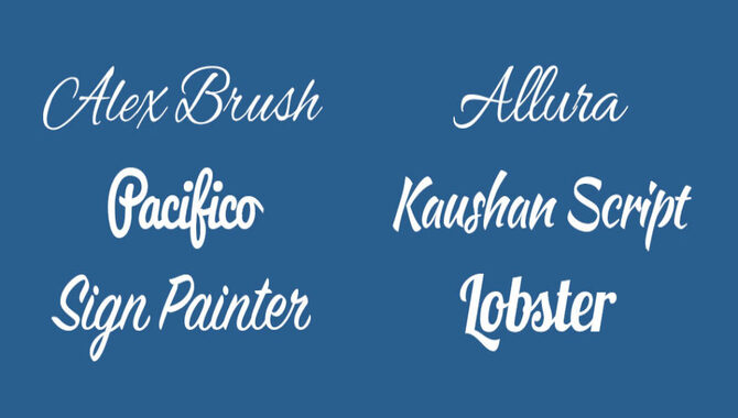 Script Font Styles And Examples