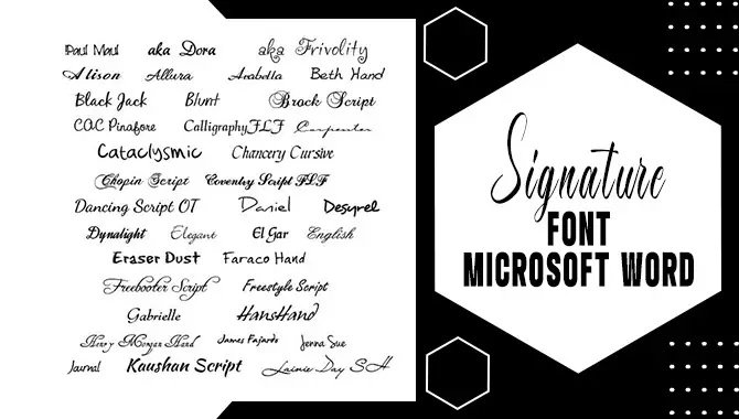 Signature Font Microsoft Word