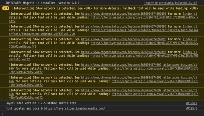 Slow Network Is Detected Fallback Font Will Be Used While Loading - Details To Know