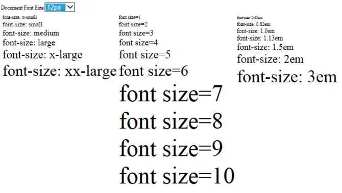 Specifying The Font Size In Pixels