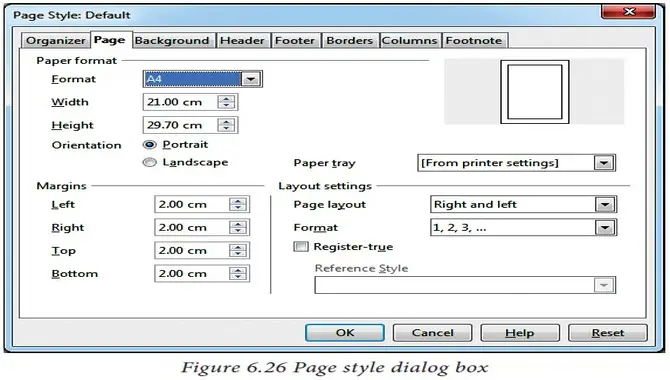 Standard Page Formatting