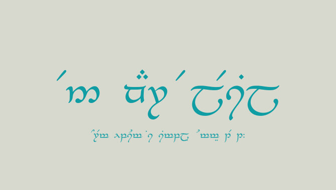 Tengwar Font Resources And Tools