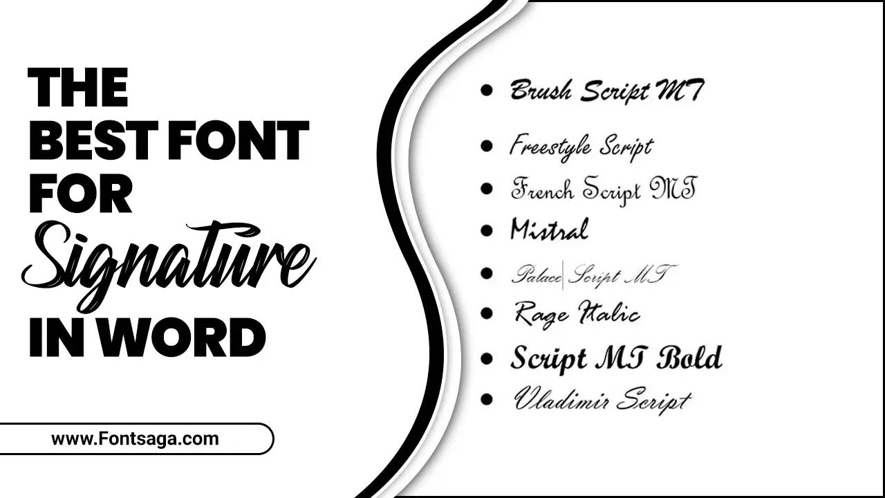The Best Font For Signature In Word