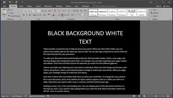 The Impact Of White Font On Black Background