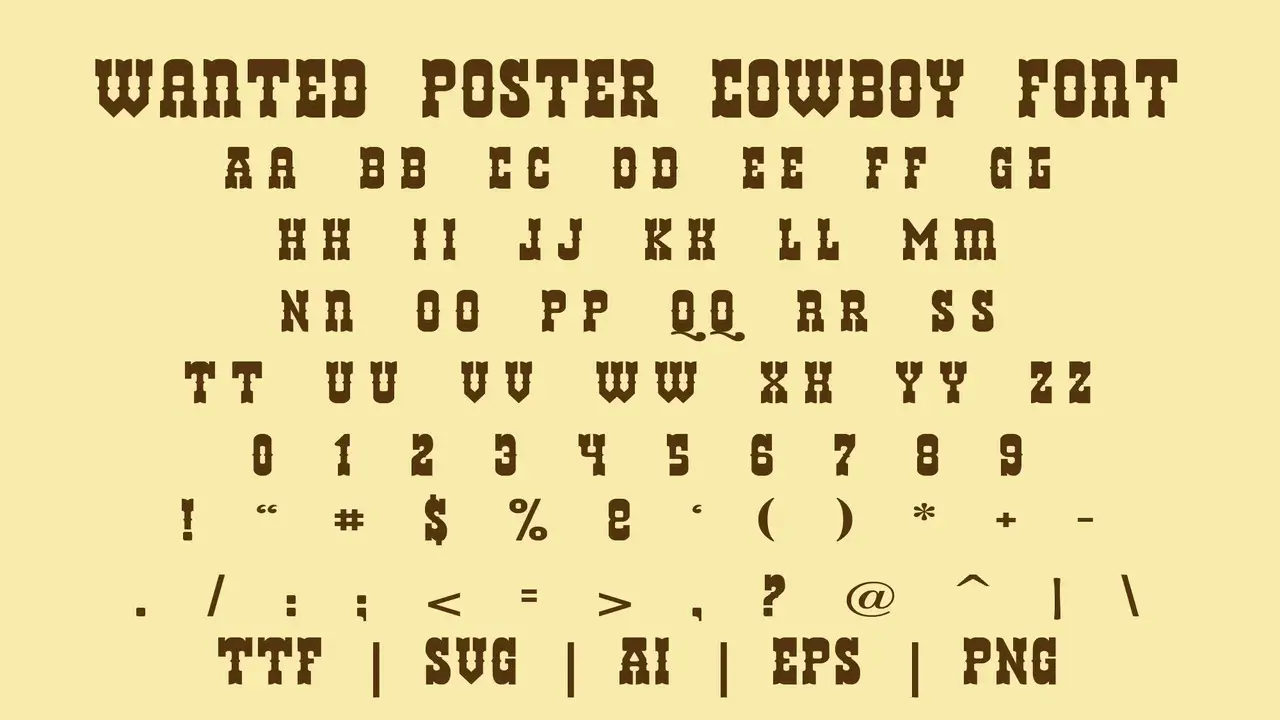 Top Wanted Poster Fonts