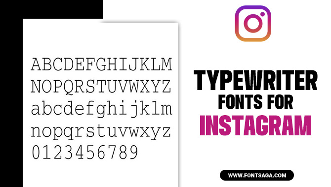 Typewriter Fonts For Instagram