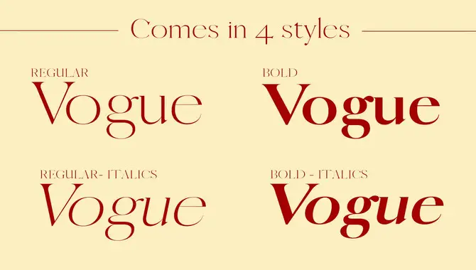 Usage Of Vogue Font