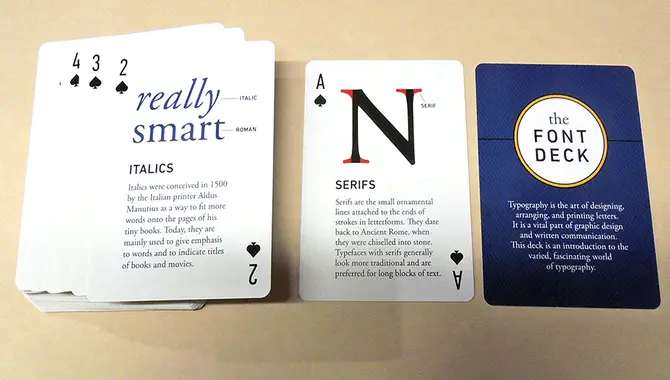 Using  Cards Playing Fonts In Graphic Design Projects