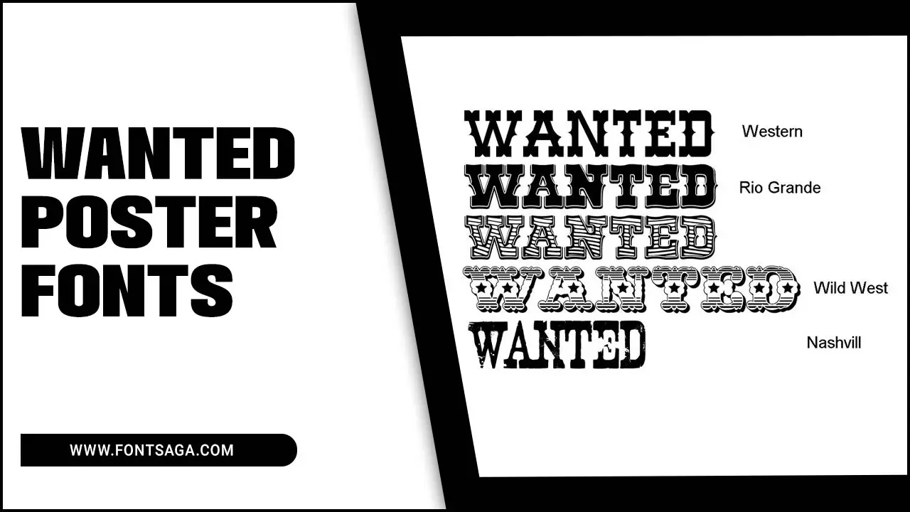 Wanted Poster Fonts
