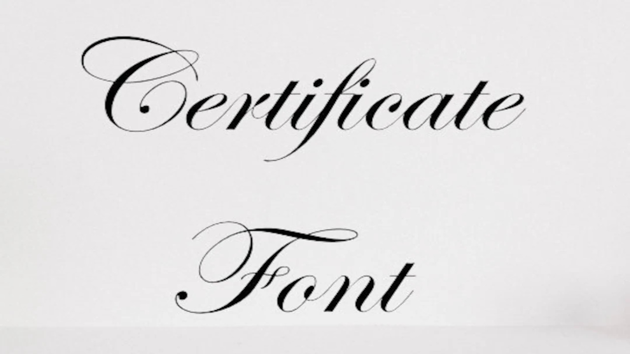 What Is The Best Font For Certificates
