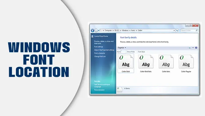 From Arial To Zapf Dingbats: Demystifying Windows Font Location