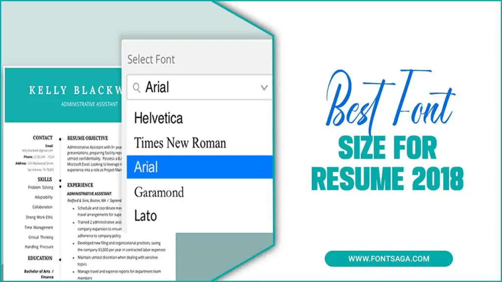 Best Font Size For Resume 2018 Resume Revamp