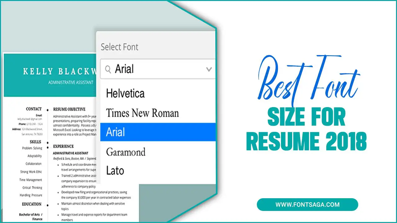 best font size for resume 2018
