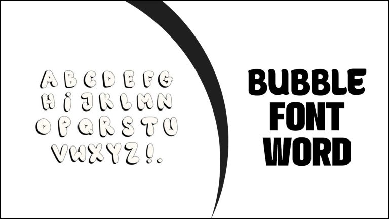 names of bubble fonts
