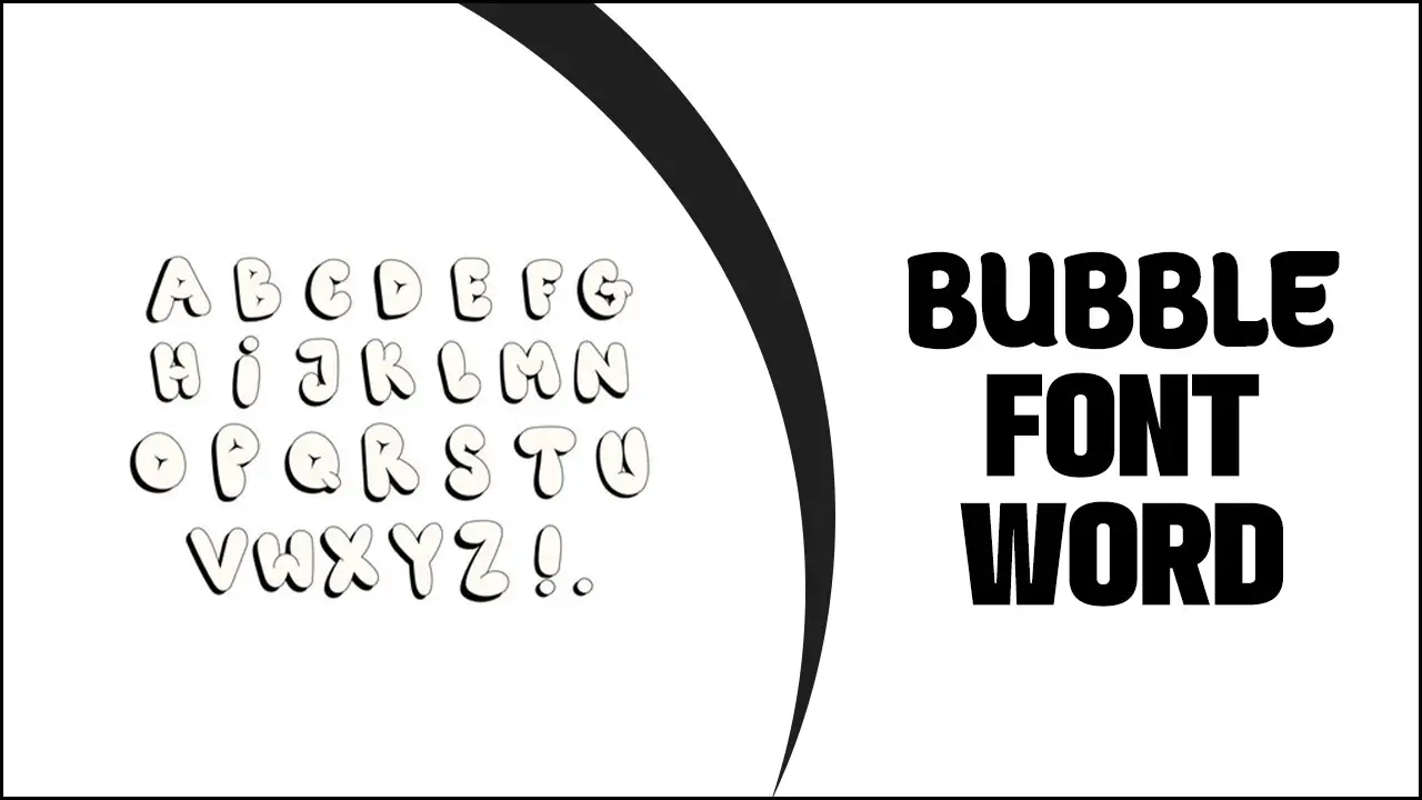 Bubble Font Word