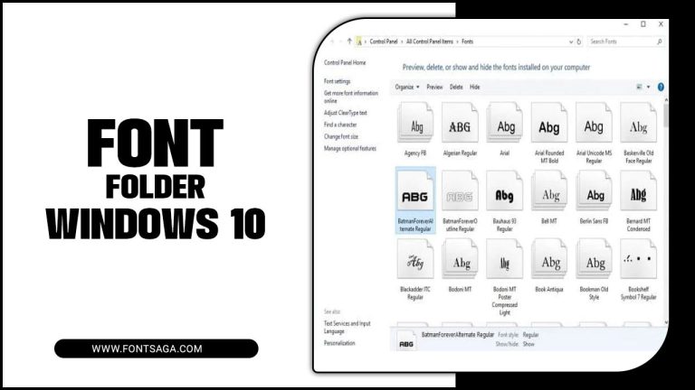 Font Folder Windows 10: Unleash Style